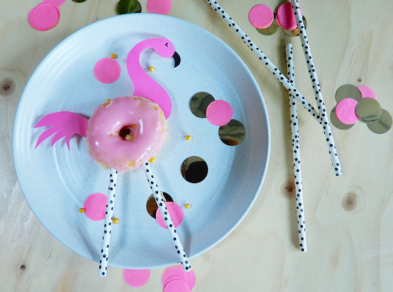 Flamingo traktatie donut